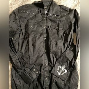 Men’s XL Wrangler Rock Western Pearl Snap shirt